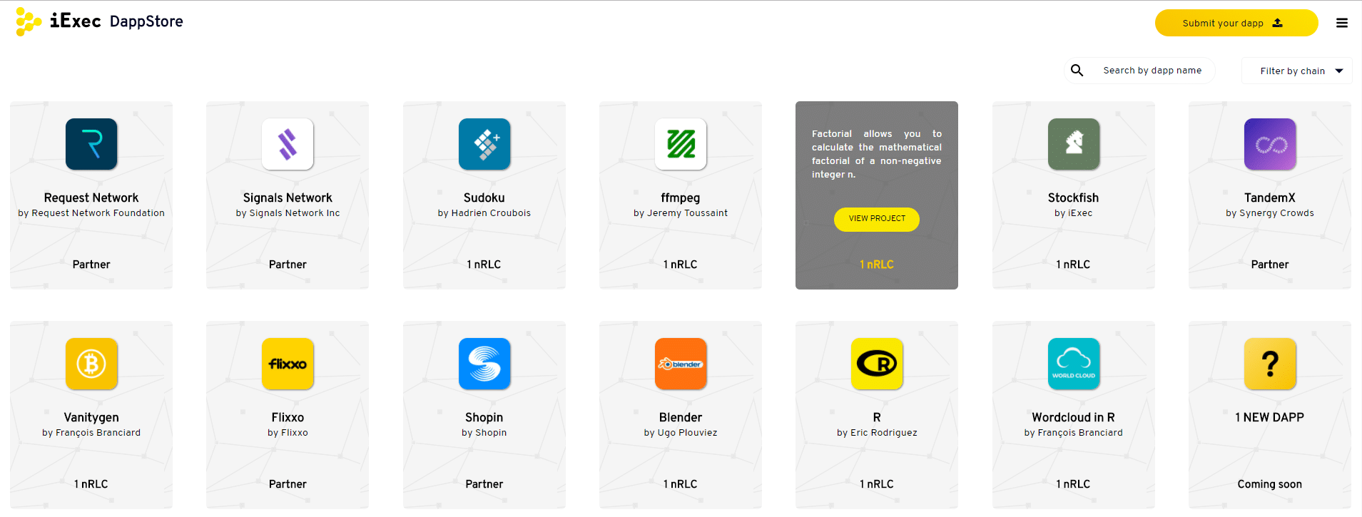 iExec dApp Store
