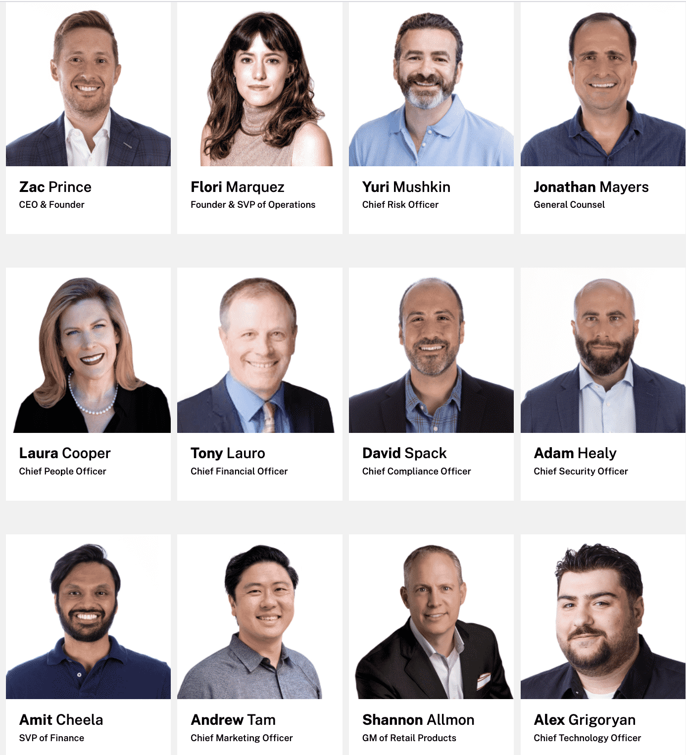 BlockFi executive team
